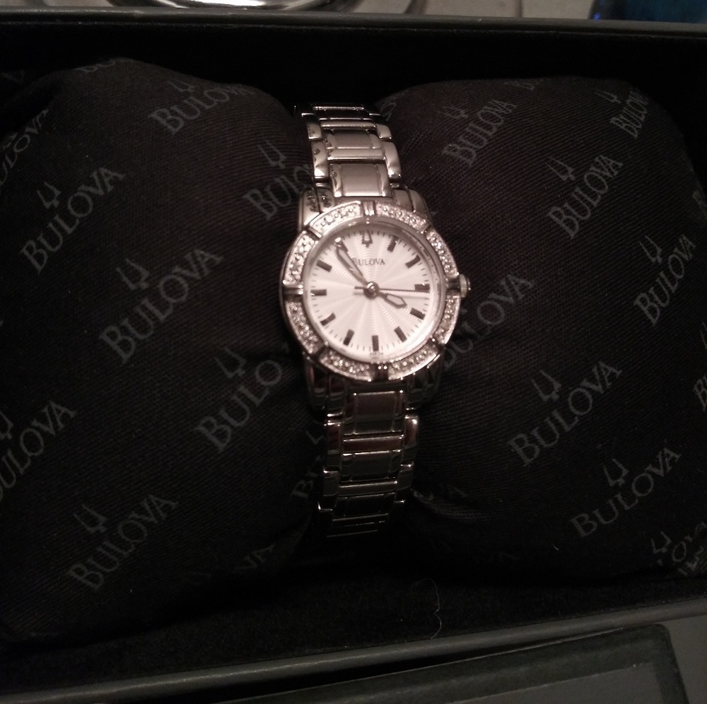 Bulova 16 Diamond Embellished Ladies Watch
